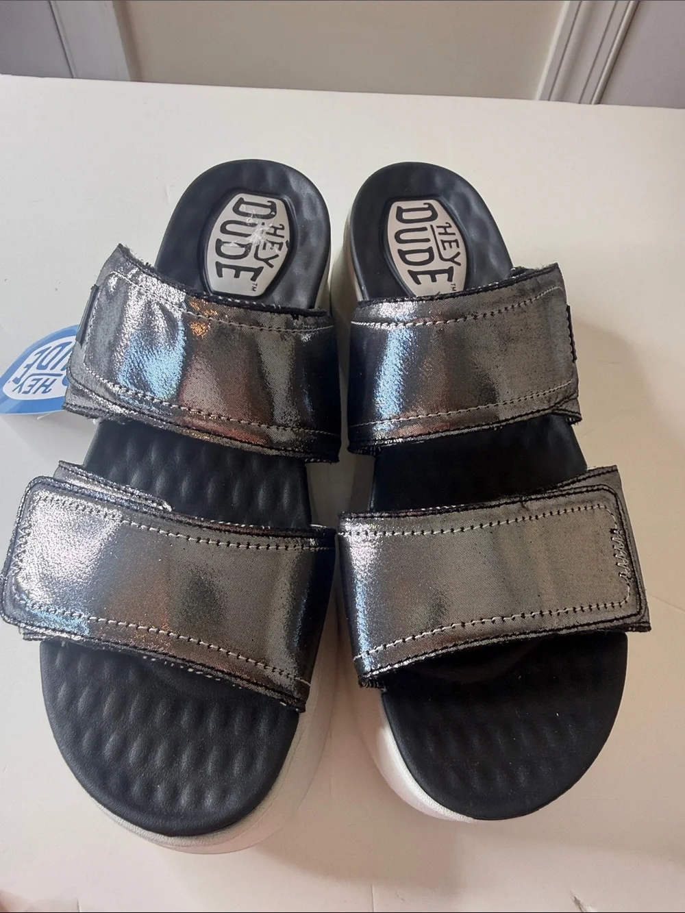 Hey Dude Delray Platform Slides Size 9
